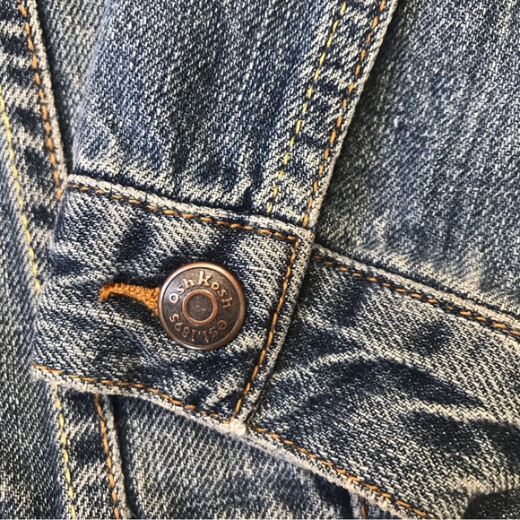 Vintage Oshkosh Distressed Jean Jacket, Size 4. - Picture 2 of 5